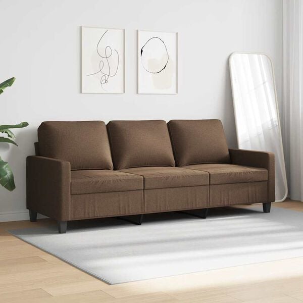 vidaXL 3-Sitzer-Sofa Braun 180 cm Stoff