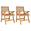vidaXL Gartenst&uuml;hle 2 Stk. 58x58x87 cm Massivholz Akazie