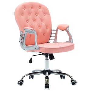 vidaXL B&uuml;rodrehstuhl Rosa Kunstleder