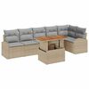 vidaXL Garten-Sofa-Set 7 Stk. Beige und Hellgrau
