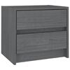 vidaXL Nachtschrank Grau 40x30,5x35,5 cm Massivholz Kiefer