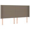 vidaXL Boxspringbett mit Matratze & LED Taupe 160x200 cm Stoff