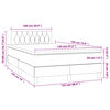 vidaXL Boxspringbett mit Matratze Rosa 120x190 cm Samt