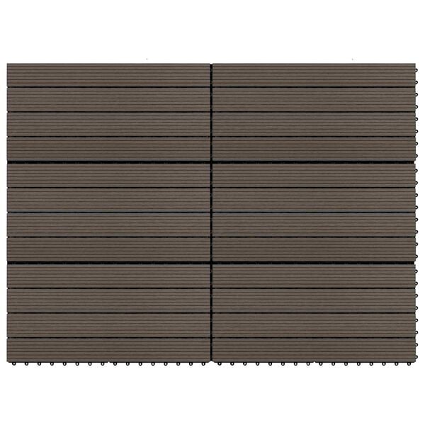 vidaXL Terrassenfliese 6 pcs Dunkelbraun 60 x 30 cm WPC