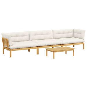 vidaXL 4 St&uuml;ck Garten Pallet Sofa Einheiten Massivholz Akazie