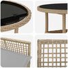 vidaXL Garten Essgruppe 5 pcs Beige Poly Rattan