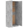 vidaXL Kleiderschrank Betongrau 90x52x200 cm Holzwerkstoff