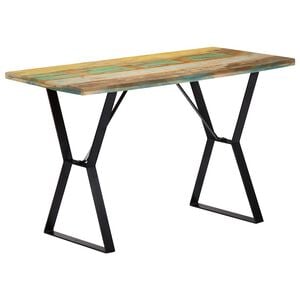 vidaXL Esstisch 120x60x76 cm Altholz Massiv