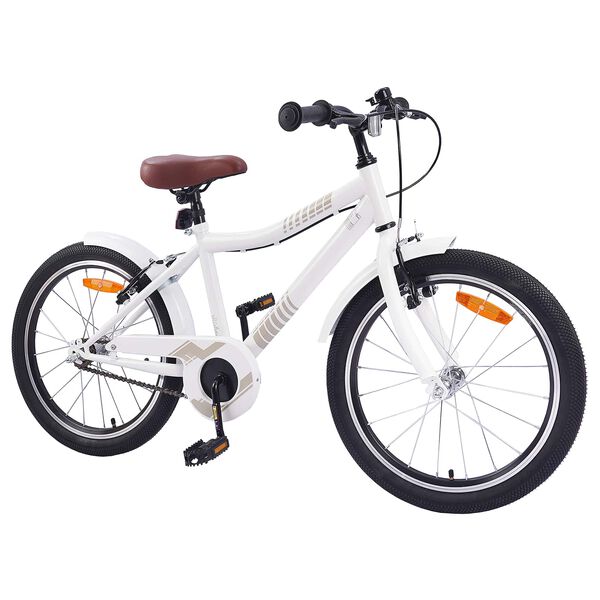 vidaXL Kinderfahrrad 18 Zoll f&uuml;r 5-7 Jahre alt wei&szlig;