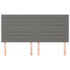 vidaXL Kopfteil Dunkelgrau 160 x 5 x 118/128 cm Stoff