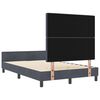 vidaXL Boxspringbett mit Kopfteil Dunkelgrau 120 x 200 cm Samt