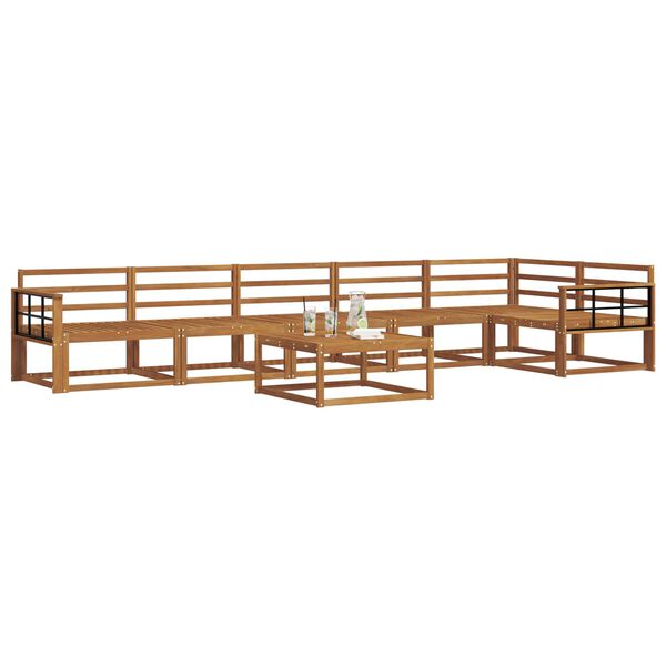 vidaXL Outdoor-Sofagarnitur 7 pcs Natur Massivholz Akazie