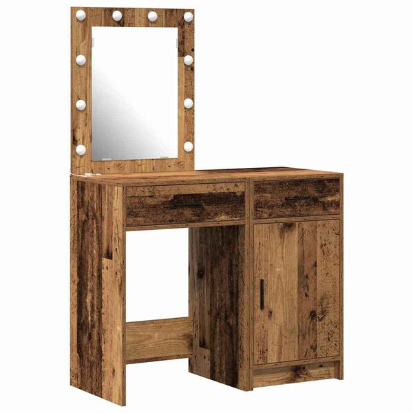 vidaXL Schminktisch mit T&uuml;r 2 pcs Braun 50 x 41 x 135 cm Holzwerkstoff
