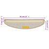 vidaXL Stufenmatten 15 Stk. 56x17x3 cm Creme Halbrund