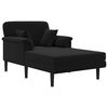 vidaXL Chaiselongue Schwarz Samt