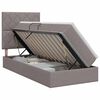 vidaXL Aufbewahrungsbett mit Matratze Taupe 90 x 200 cm Stoff