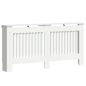 vidaXL Heizk&ouml;rperabdeckung Hochglanz Wei&szlig; 172 x 19 x 81,5 cm