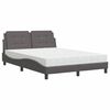 vidaXL Bettgestell ohne Matratze "Zadar" Grau 140x190 cm Kunstleder
