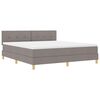 vidaXL Boxspringbett mit Matratze Taupe 180 x 200 cm Stoff