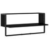 vidaXL Wandregal Wandhalterung Schwarz Eichen-Optik 65 x 25 x 30 cm