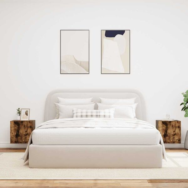 vidaXL TV-Wandschr&auml;nke mit LED-Leuchten 2 Stk. R&auml;uchereiche