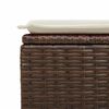 vidaXL 6-tlg. Garten-Sofagarnitur mit Kissen Braun Poly Rattan