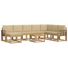 vidaXL Outdoor-Sofagarnitur 9 stk. Wei&szlig; und Beige