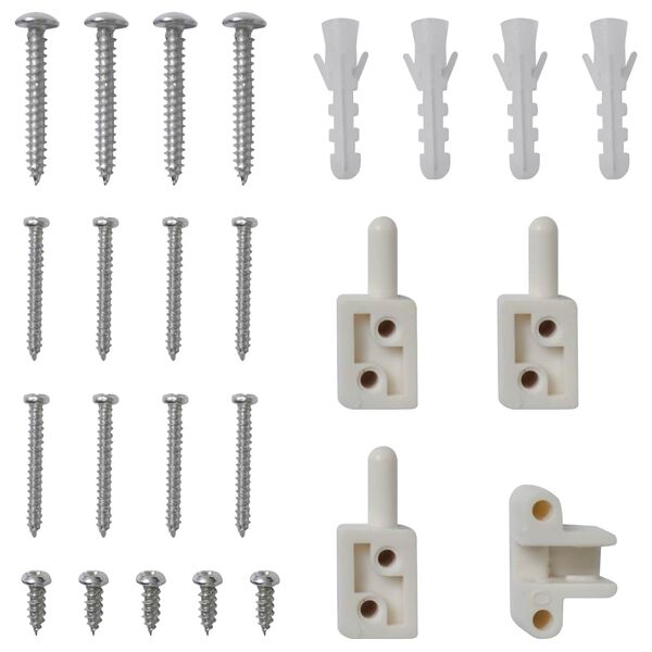 vidaXL Schwenk-Insektenscreen Wei&szlig; und Schwarz 100 x 215 cm