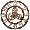 vidaXL Wanduhr Metall 58 cm Golden und Schwarz