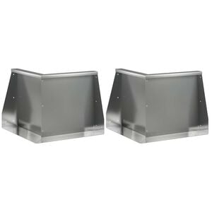 vidaXL St&uuml;tzmauer 2 stk. 50 x 50 x 40 cm Verzinkter Stahl Silber