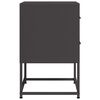 vidaXL Nachttische 2 Stk. Schwarz 36x39x60,5 cm Stahl