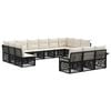 vidaXL Gartensofa-set 13 stk. 13-Sitzer Schwarz Poly-Rattan