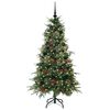 vidaXL K&uuml;nstlicher klappbarer Weihnachtsbaum Gr&uuml;n 150 cm PE und PVC