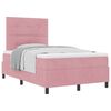 vidaXL Boxspringbett mit Kopfteil Rosa 120 x 200 cm Samt
