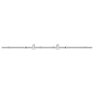 vidaXL Schiebet&uuml;r-Beschlagsatz 183 cm Edelstahl Silbern