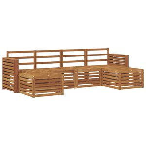vidaXL Outdoor-Sofagarnitur 6 stk. 6-Sitzer Natur Massivholz Akazie