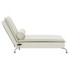 vidaXL Massage-Chaiselongue mit Nackenrolle Creme Samt