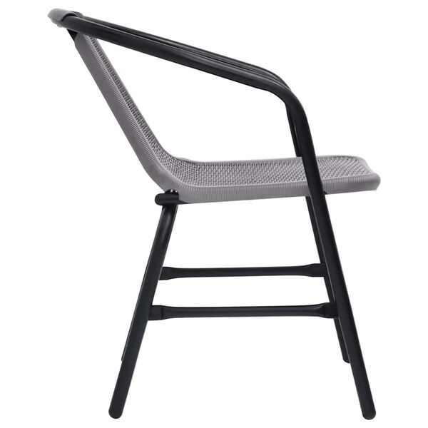 vidaXL Gartenstühle 4 Stk. Kunststoff Rattan-Optik und Stahl 110 kg