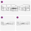 vidaXL Outdoor-Sofagarnitur mit Kissen 6 pcs Nat&uuml;rlich und Hellgrau