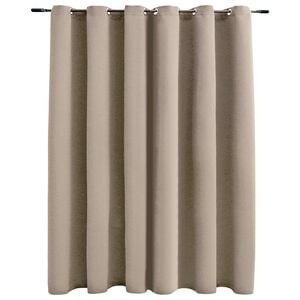vidaXL Verdunkelungsvorhang mit Metall&ouml;sen Beige 290 x 245 cm