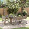 vidaXL Garten Essgruppe 9 pcs Grau Poly-Rattan