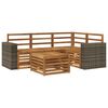 vidaXL Outdoor-Sofagarnitur 5 pcs Natur 59 x 59 x 37 cm Polyester