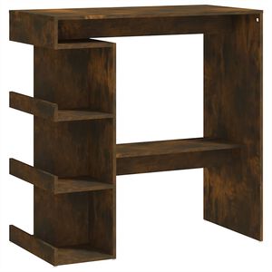 vidaXL Bartisch mit Regal R&auml;uchereiche 100x50x101,5 cm Holzwerkstoff