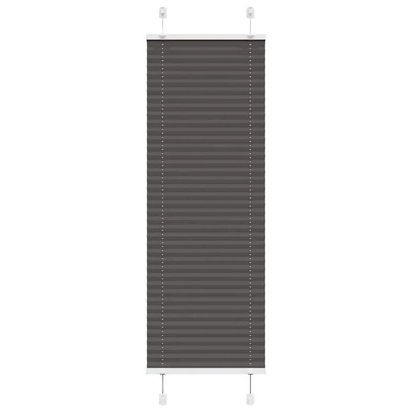 vidaXL Plissee Schwarz 45x100 cm Stoffbreite 44,4 cm Polyester