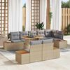 vidaXL Garten Essgruppe mit Kissen mit Kissen 9 pcs Beige und Grau