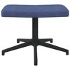 vidaXL Relaxsessel mit Hocker Blau Stoff