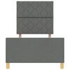 vidaXL Bettgestell mit Kopfteil Dunkelgrau 100 x 200 cm Stoff