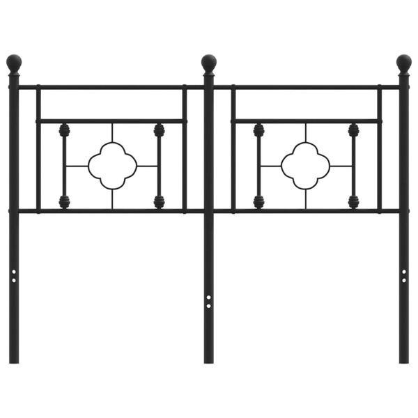 vidaXL Kopfteil Metall Schwarz 120 cm