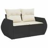 vidaXL Gartensofa-set 9 pcs Schwarz Poly-Rattan