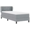 vidaXL Boxspringbett mit Matratze Hellgrau 80 x 200 cm Stoff